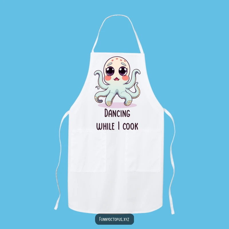 Funny Surprised Octopus Apron - Dance In The Kitchen