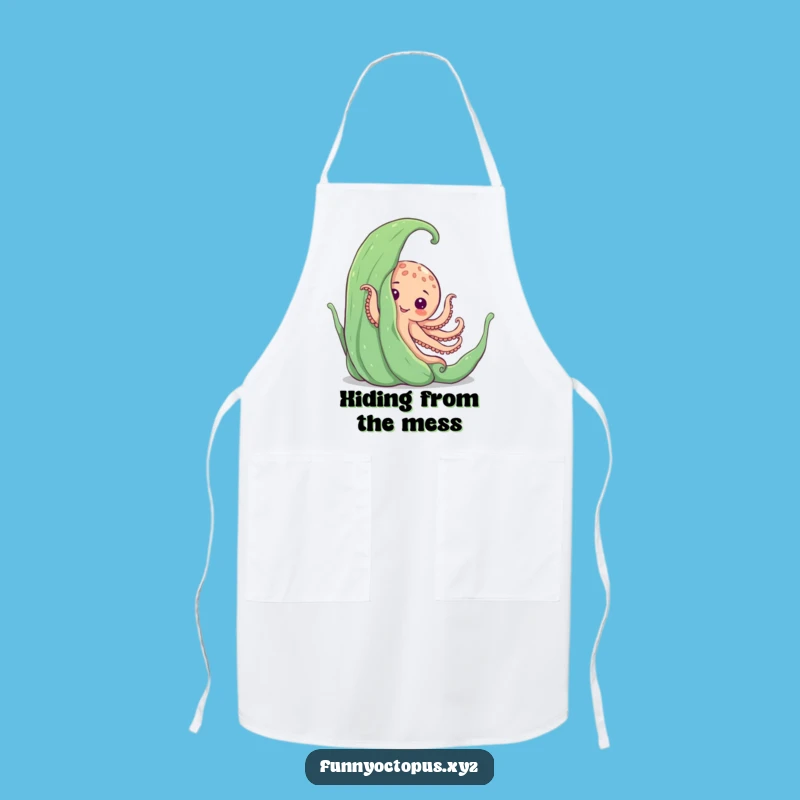 Funny Peekaboo Octopus Apron - Hide And Cook Fun