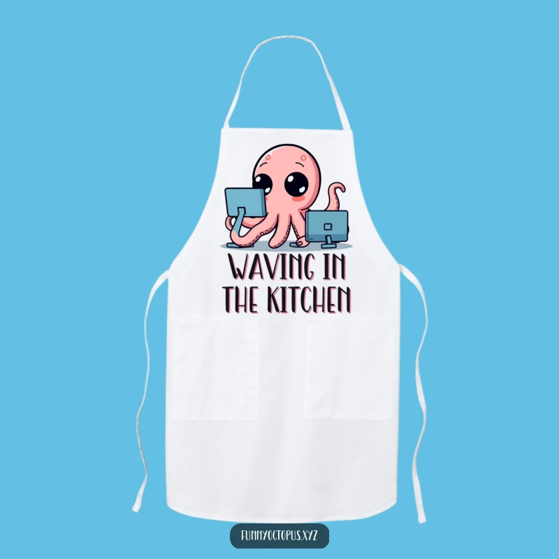 Funny Octopus Apron: Cook with Curiosity & Waving Tentacles, Hilarious Gift!
