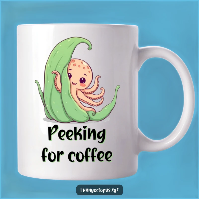 Funny Peekaboo Octopus Mug - Seaweed Surprise Gift