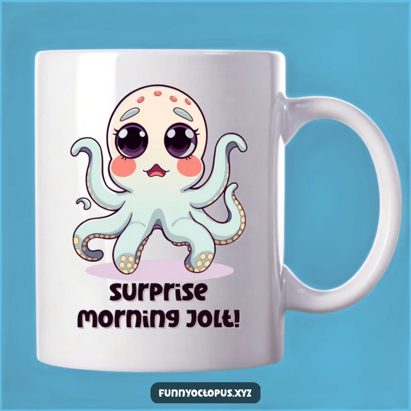 Funny Surprised Octopus Mug - Googly Eyes Dancing Gift
