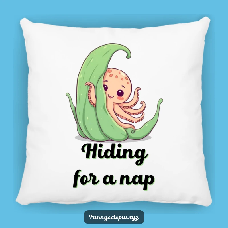 Funny Peekaboo Octopus Pillow - Cozy Seaweed Comfort
