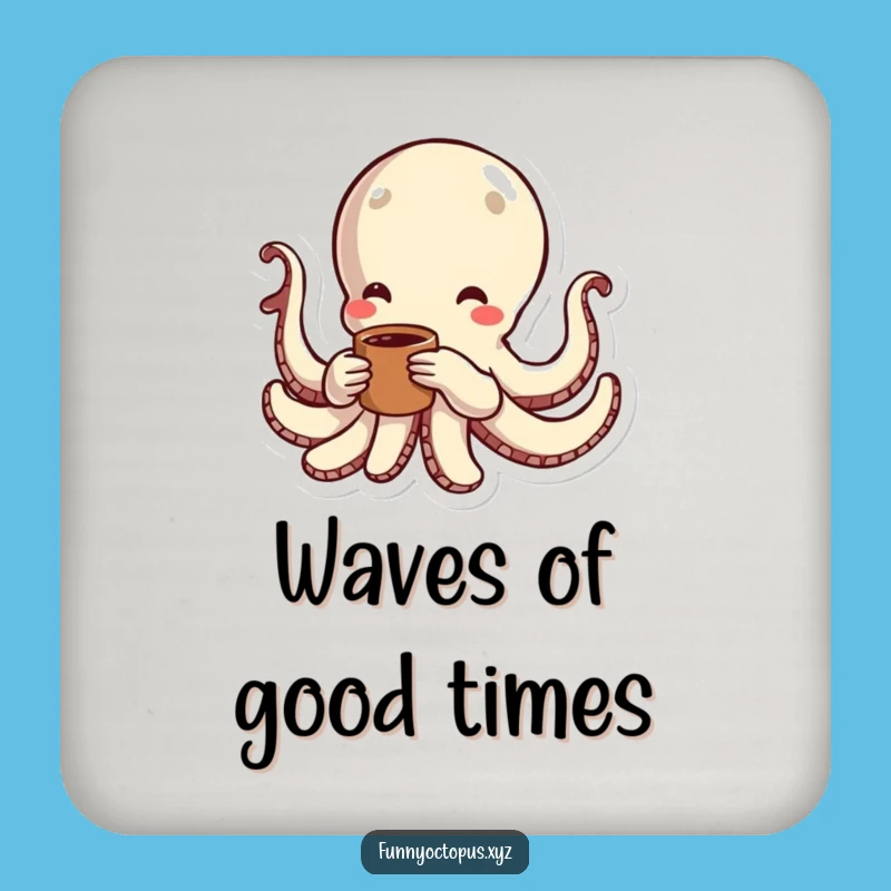 Funny Octopus Drink Coaster: Protect with Energy, Playful Swimmer, Unique Gift!