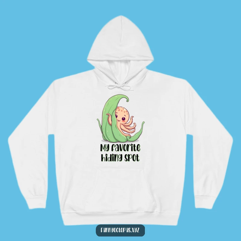 Funny Peekaboo Octopus Hoodie - Cozy Seaweed Hideout