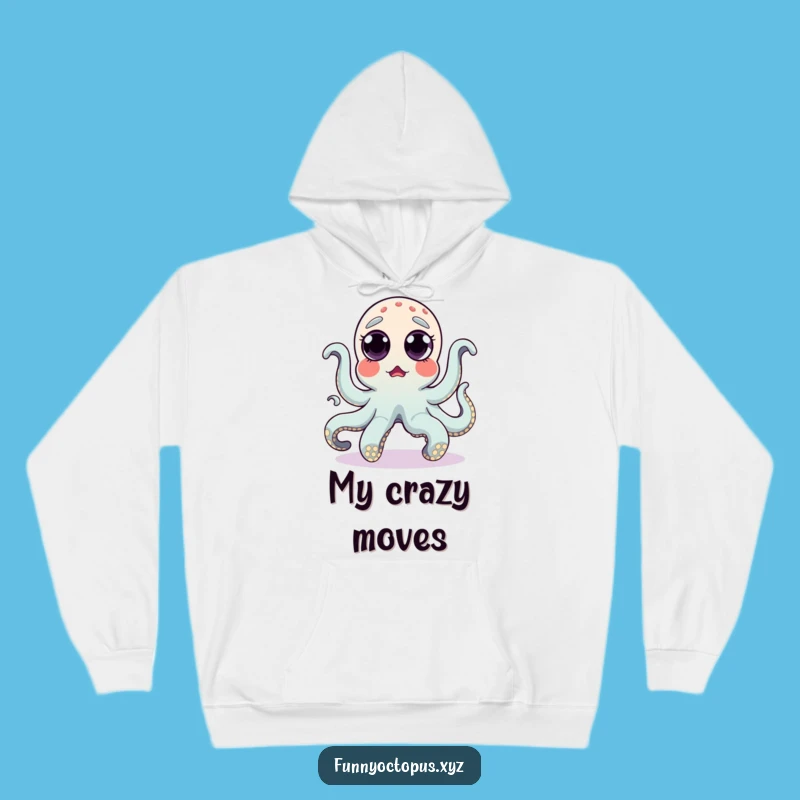 Funny Surprised Octopus Hoodie - Cozy Shock And Dance