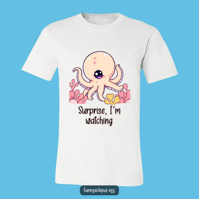Funny Octopus T-Shirt: Peek-a-Boo Fun, Twinkling Eye, Hilarious Gift!
