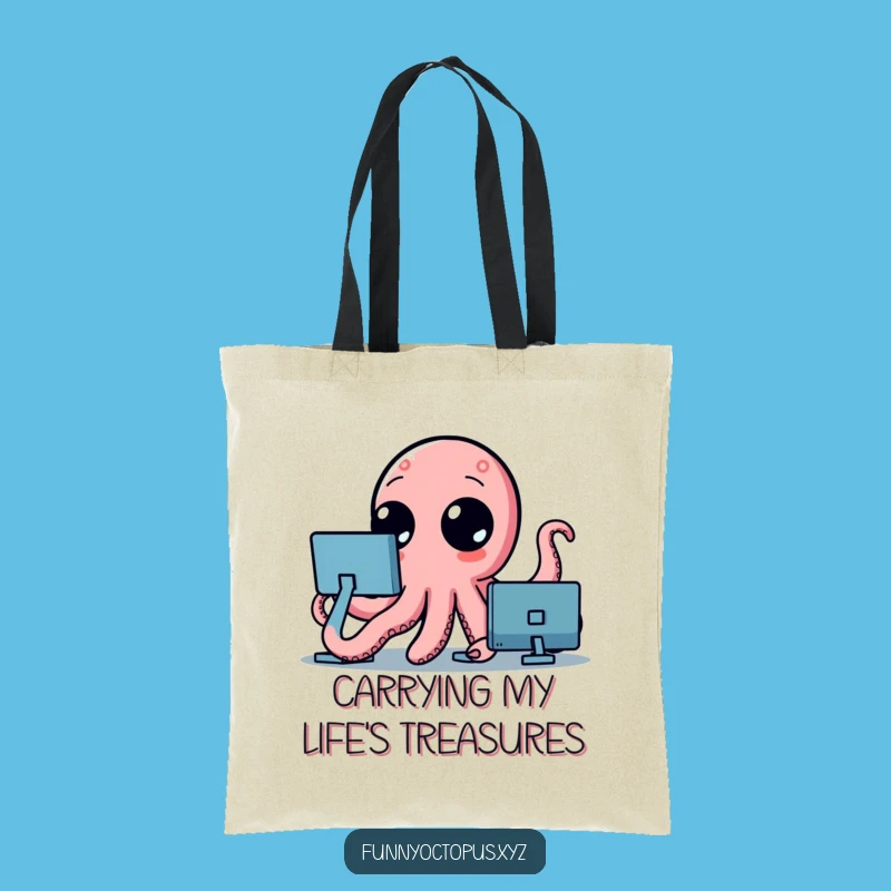 Funny Octopus Tote Bag: Carry Your Stuff with Waving Tentacles, Perfect Gift!
